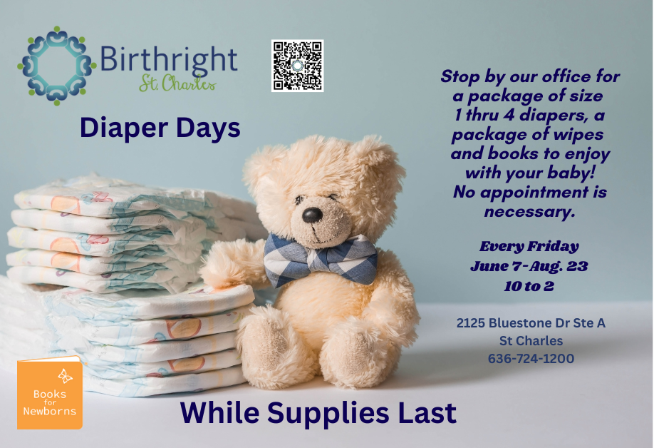Birthright St. Charles Diaper Days Every Friday from June 7 to Aug. 23