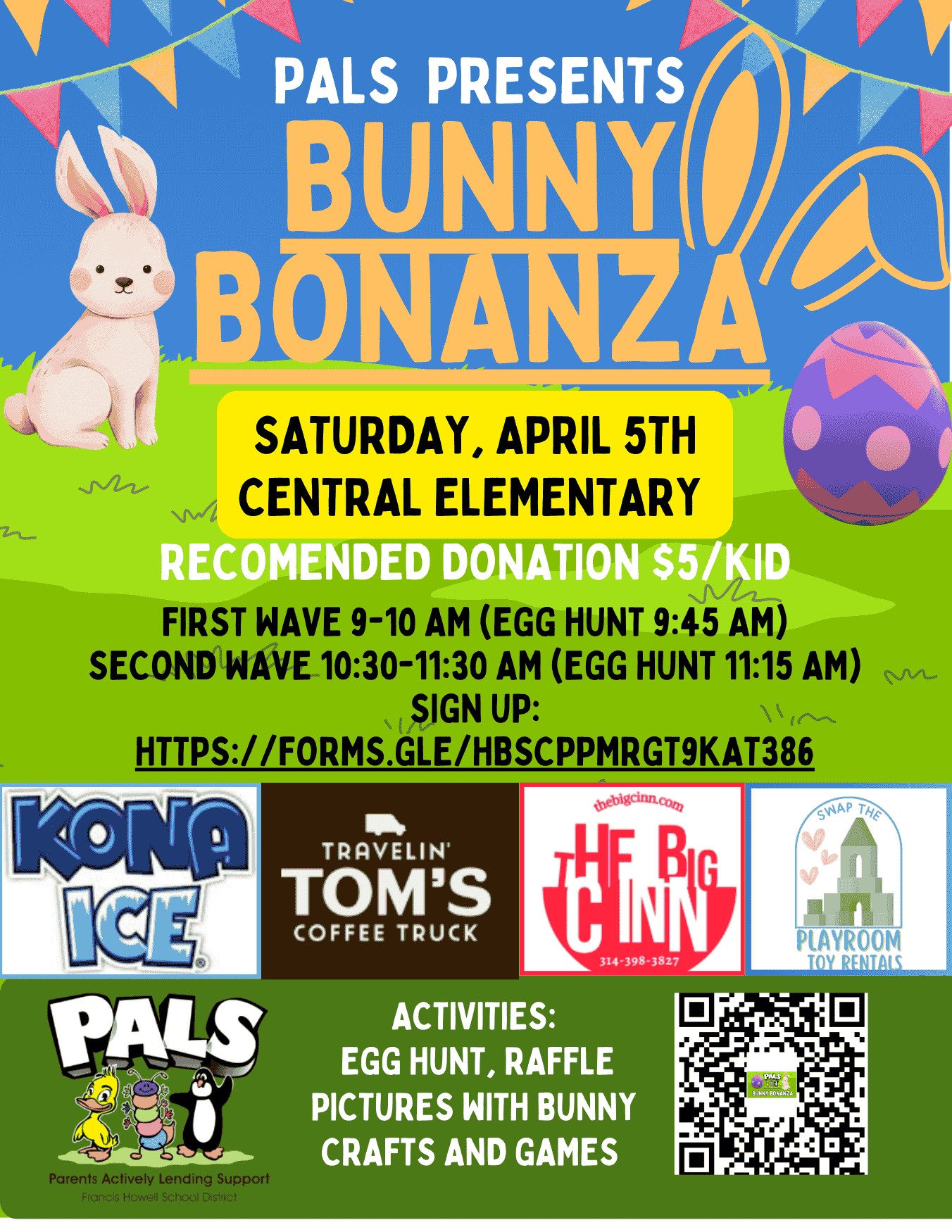 PALS Presents Bunny Bonanza on Saturday, April 15