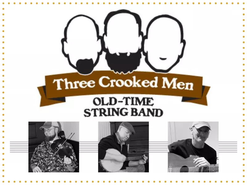 "Three Crooked Men," an old time string band logo