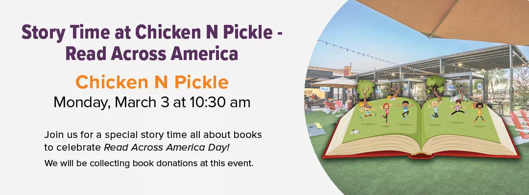 Story time at Chicken N Pickle for Read across America March 3